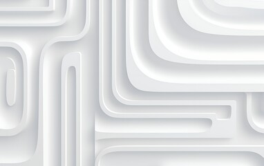 Poster - White Lines and Geometric Shapes Background Rounded, white lines, geometric shapes, background, rounded