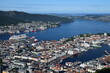 Bergen et son port vu depuis le Fløyen