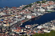 Port de Bergen, vu depuis le Fløyen