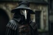 Historical Plague doctor medieval man. Horror fantasy. Generate Ai