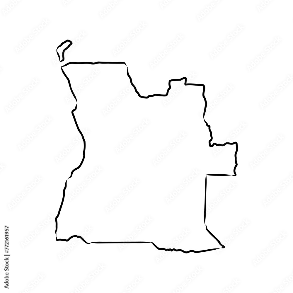 Angola Map - World Map International vector template with High detailed ...