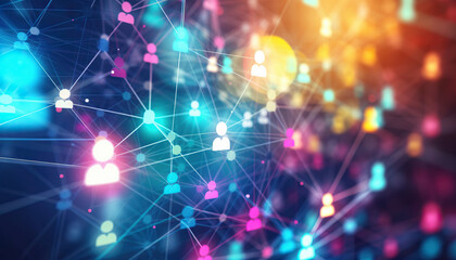 digital networking and connectivity, with an image illustrating individuals and businesses leveraging online platforms to build relationships, share ideas, and foster innovation