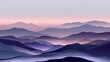 An abstract digital artwork of mountains at twilight with soft transitions between rich purples and soothing pinks, evoking a serene landscape.