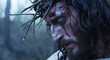 Jesus Christ with crown of thorns on his head