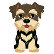 cute schnauzer dog cartoon vector illustration