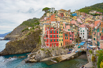 Wall Mural -  the first of the five villages in the national park of 