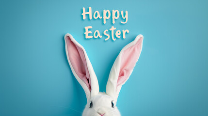 Wall Mural - Heappy Easter Background text with copy space