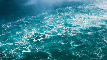 Wall Mural - the sea surface as a backdrop. unquiet sea surface. waves during a storm. natural background for adv