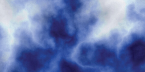 Wall Mural - Abstract blue watercolor background. Bright background. White and blue storm background texture. Background with smoke. 