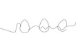easter egg line art style vector. Easter Eggs outline, line art. Vector isolated hand drawn illustration. EPS file 10.
