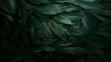 Green Feathers Abstract Background