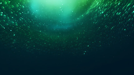 Green abstract particles