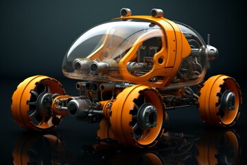 Poster - Efficient Robot hand assembly car. Factory production. Generate Ai
