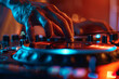 © Fabio - Working Disc jockey at party. Detail of a disc jockey hands