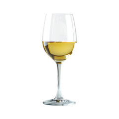 Wall Mural - white wine glass isolated