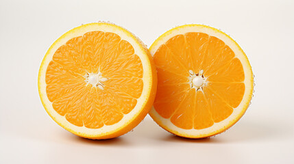 Wall Mural - orange fruits fresh white background , Generate AI