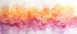 An abstract painting featuring fluid pink and yellow watercolor washes on paper.
