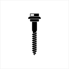 Wall Mural - Screw Icon, Threaded Pin Fastener
