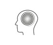 Hypnosis, head, spiral icon. Vector illustration.