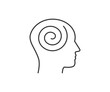Hypnosis, head, spiral icon. Vector illustration.