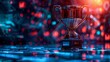 Trophy, Business and finance, Technology, futuristic background