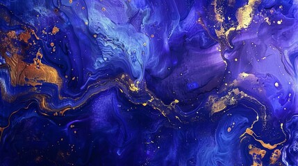 Wall Mural - royal blue regal purple rich gold abstract background with old texture