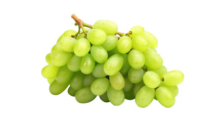Wall Mural - Fresh raw organic grape on white isolated on clear png background and transparent background. fresh and organic concept for health, AI generative.	

