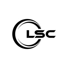 LSC letter logo design in illustration. Vector logo, calligraphy designs for logo, Poster, Invitation, etc.