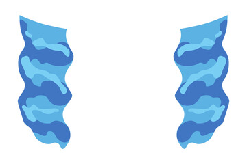 Wall Mural - Cartoon tear drops icon. Sorrow cry streams, tear blob. Crying fluid, falling blue water drops. Isolated vector for sorrowful character weeping expression. Wet grief droplets