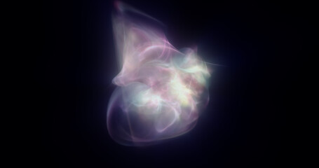 Wall Mural - Multicolored energy glowing cosmic magic smoke dust futuristic bright background
