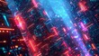 A bustling cyberpunk cityscape alive with neon lights, digital billboards, and towering skyscrapers, capturing a vibrant futuristic metropolis.