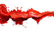 Red paint splash top view PNG. Red paint explosion all over isolated flat lay. Red color splatter PNG