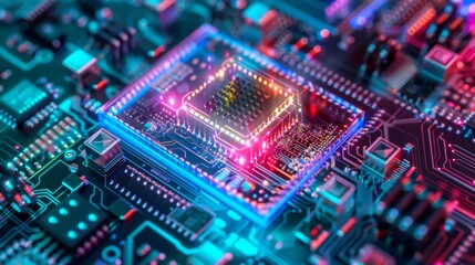 Poster - Close Up of Computer Circuit Board