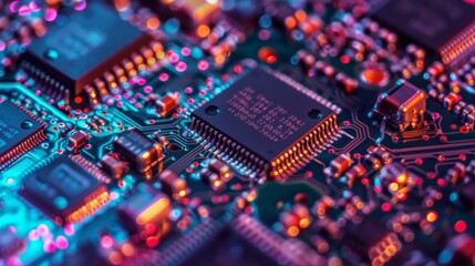 Poster - Close Up of Computer Circuit Board