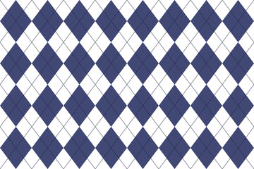 Wall Mural - Argyle pattern. Navy Blue with thin  line. Seamless geometric background for fabric, textile, men's clothing, wrapping paper. Backdrop for Little Gentleman party invite card
