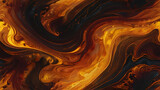 Fototapeta  - Glowing amber currents twist