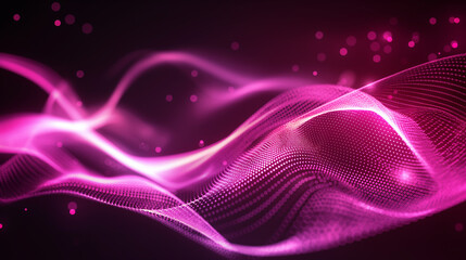 Wall Mural - Abstract pink glowing curved lines background. Website, wallpaper etc. background. Neon colored lines. Copy paste area for texture