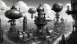 intriguing steampunk cityscape with mechanical str upscaled 3 1