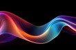 3d rendering of a multi colored flowing , abstract wavy iridescent background