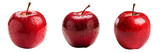 Fototapeta Kosmos - Set of red apple isolated on a transparent background