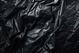 Fototapeta Przestrzenne - Black plastic bag texture. Abstract background for design with copy space
