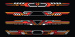Sport car decal stripes. Speed lines, Sports stripes, racing tuning strips and car sticker vector set. Vector illustration 