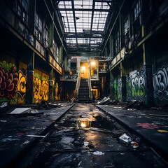 Poster - Urban exploration in abandoned industrial buildings