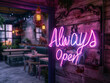 An artistic neon display of 