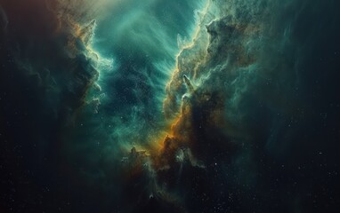 Wall Mural - this captivating image showcases the mesmerizing beauty of cosmic clouds as they erupt in a dazzling