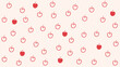 Seamless one line apple pattern. Hand drawn sketch in red on a pale pink background. Vector illustration with summer print in flat style.