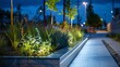 Reimagining public spaces with bioluminescent plantings and other natural light sources, reducing reliance on artificial lights no dust