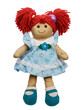 © Trilly - doll ragdoll red hair cute smiling standing isolated on white
