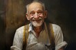 Gentle Smiling old man. Positive human emotions as we age. Generate AI