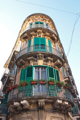 Wall Mural -  Old beautiful house on Ortigia island in Syracuse, Sicily, Italy